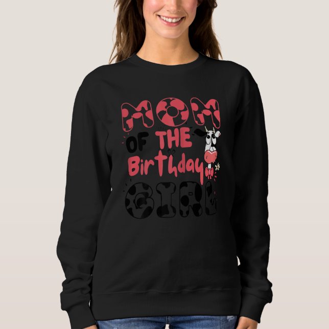 Camiseta Mulheres Mãe Da Garota De Aniversário Para Meninas (Frente)