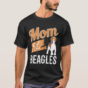 Camiseta Mulheres Mãe De Beagles Orgulhosos Pet Pet Amor An