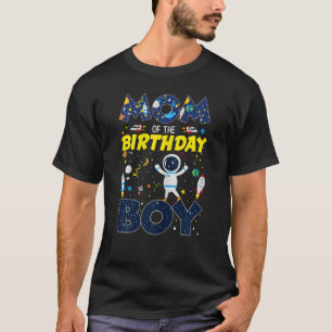 Camiseta Mulheres Mãe Do Aniversário Da Corda Espacial Ciên