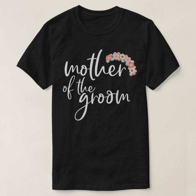 Camiseta Mulheres Mãe Do Noivo Combinando Chuveiro De Noiva (Frente do Design)