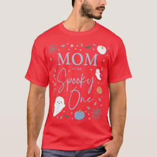 Camiseta Mulheres Mãe do Spooky One First Birthday Blue B