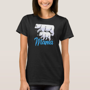Camiseta Mulheres Mãe E Bebê Urso Polar