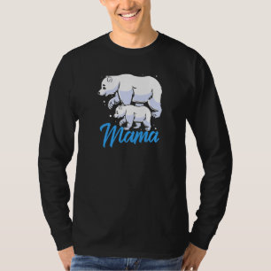 Camiseta Mulheres Mãe E Bebê Urso Polar