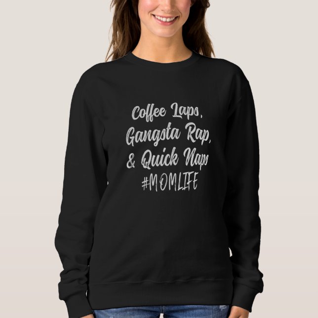 Camiseta Mulheres Mãe Vida Café Abre Rap Gangsta Soneca (Frente)