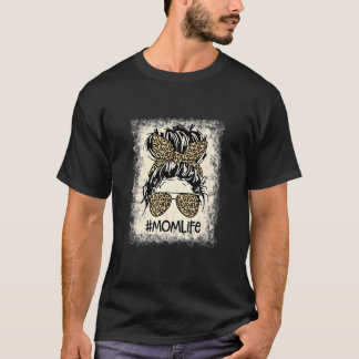 Camiseta Mulheres Mãe Vida Sangrada Engraçado Mãe Vida Leop