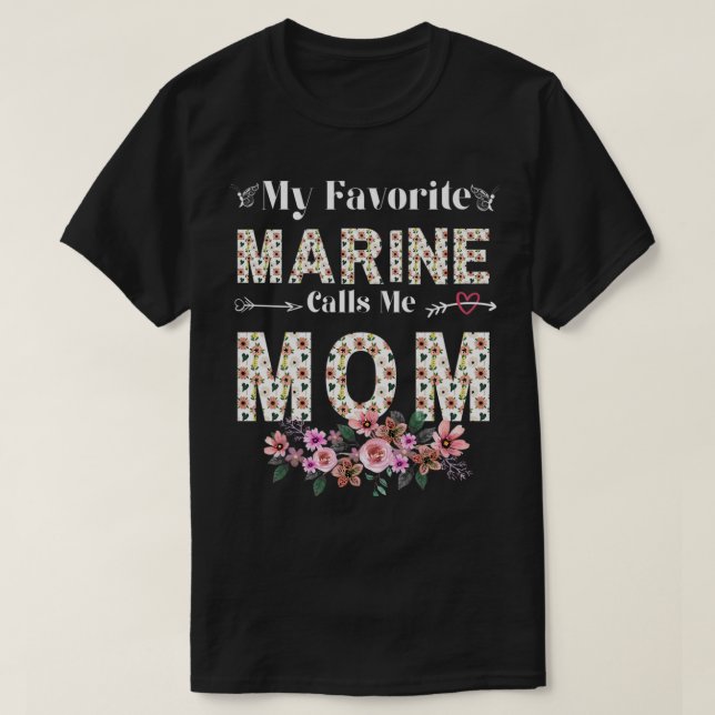 Camiseta Mulheres Mães Meu Marinho Favorito Me Chama Mãe Sh (Frente do Design)