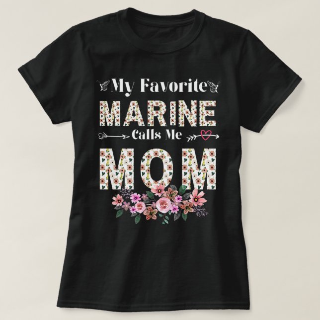 Camiseta Mulheres Mães Meu Marinho Favorito Me Chama Mãe Sh (Frente do Design)