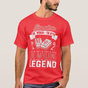Camiseta Mulheres Mahjong Avó Engraçada Avó Chinesa