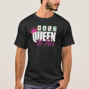Camiseta Mulheres Mahjong - Azulejos de jogos chineses Mah-
