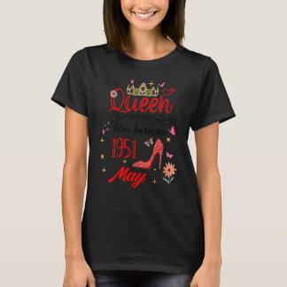 Camiseta Mulheres Maio De 1951 Aniversário Esta Rainha Foi