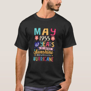 Camiseta Mulheres Maio De 1955 67 Anos De Ser Incrível Flor