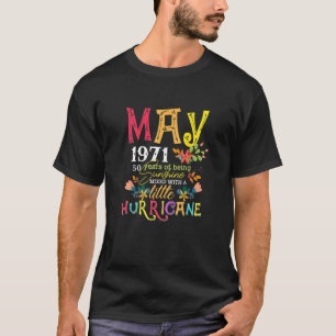 Camiseta Mulheres Maio Meninas 1971 Engraçadas 50 Anos 50 A