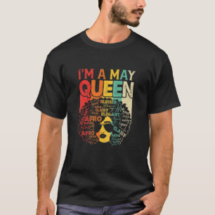 Camiseta Mulheres maio Noivado Mulheres Negras Rainha Afric