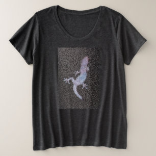 Camiseta Mulheres Mais Tamanho Tee Gecko na Janela