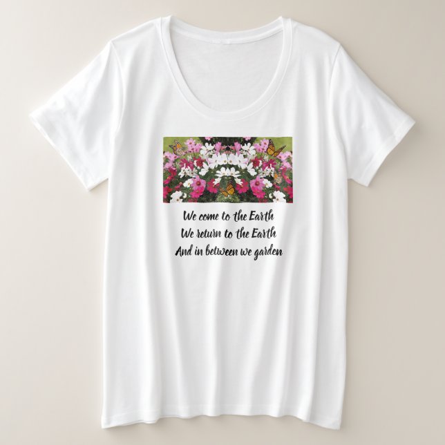 Camiseta Mulheres Mais Tempos E Entre Nós Jardins (Frente do Design)