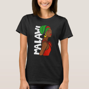 Camiseta Mulheres Malauí Malauí Bandeira Patrimônio African
