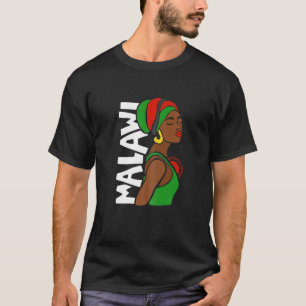 Camiseta Mulheres Malauí Malauí Bandeira Patrimônio African