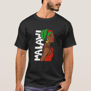 Camiseta Mulheres Malauí Malauí Bandeira Patrimônio African