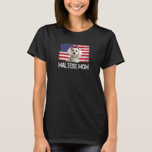 Camiseta Mulheres Malteses Mãe Nos Bandeira 4 De Julho Patr