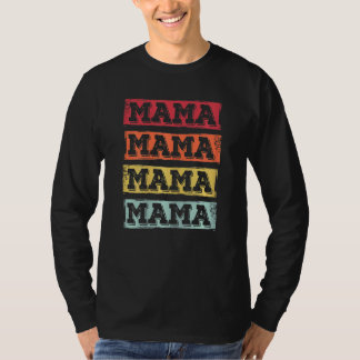 Camiseta Mulheres Mama Retro Dia de as mães Vintage Mãe