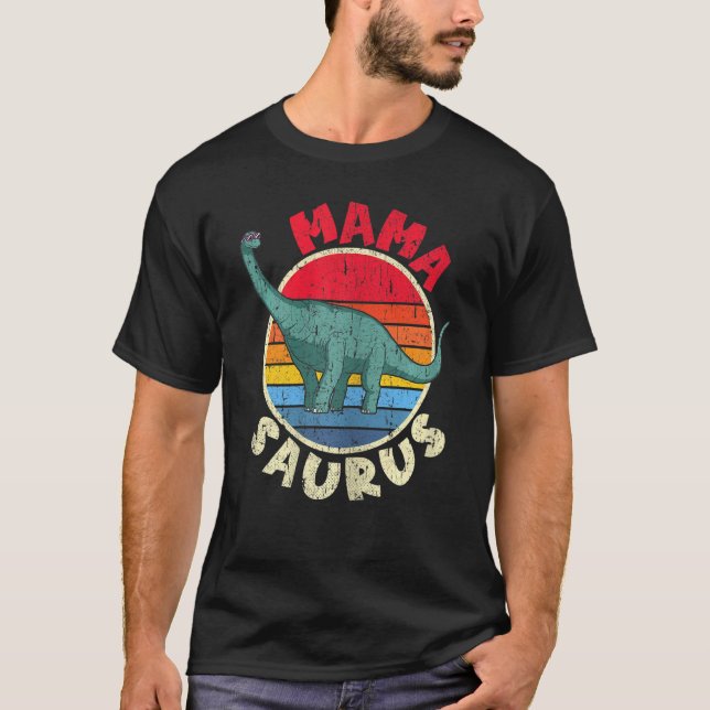 Camiseta Mulheres Mama Saurus I Brachiosaurus Diplodocument (Frente)