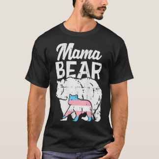 Camiseta Mulheres Mama Ursa Transgênero Bandeira do Orgulho
