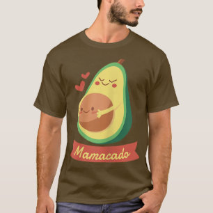Camiseta Mulheres Mamacado Avocado Mama Chá de fraldas Gráv