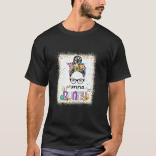 Camiseta Mulheres Mamãe Bunny Messny Páscoa Day Family App