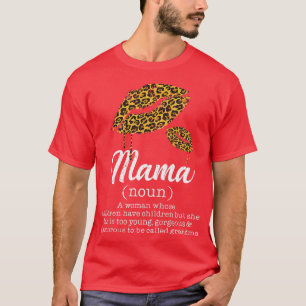 Camiseta Mulheres Mamãe Leopardo Lábios Engraçadas Avó Sign