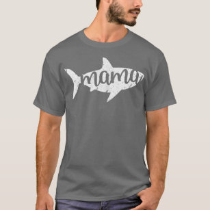 Camiseta Mulheres Mamãe Tubarão Mãe Mãe Matando Nascimento 