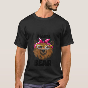 Camiseta Mulheres Mamãe Ursa Mulheres Animais Natureza Engr