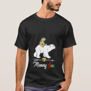 Camiseta Mulheres Mamães bonitas Ursinham Autismo Autismo A