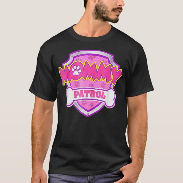 Camiseta Mulheres Mamães Patrulham Engraçada Mãe Festa de P (Frente)