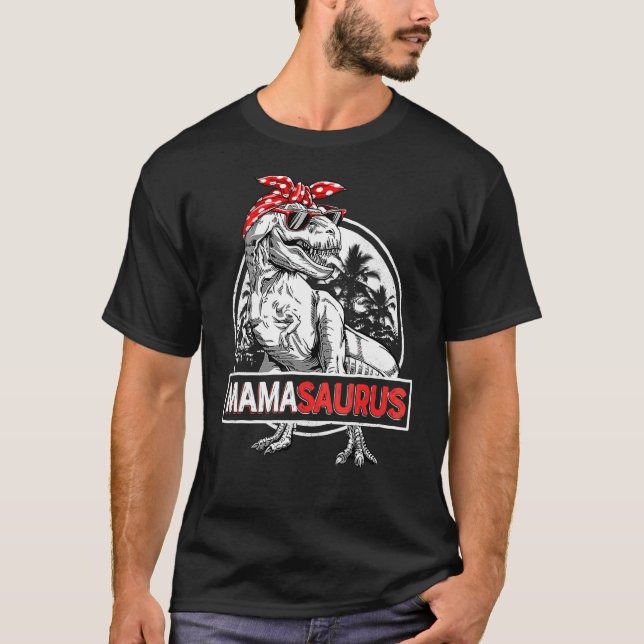 Camiseta Mulheres Mamasaurus Rex Dinossaur Mama Saurus Mãe (Frente)