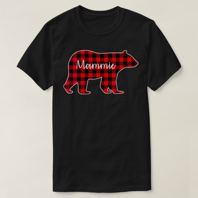 Camiseta Mulheres Mammie Urso Vermelho Xadrez Matando Chris (Frente do Design)