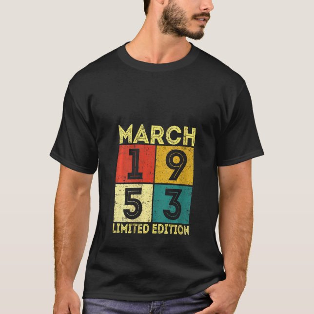 Camiseta Mulheres março de 1953 - 68º Aniversário do Retro (Frente)