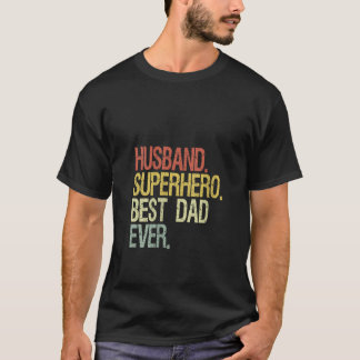 Camiseta Mulheres Marido Melhor pai de Super Herói do Mundo