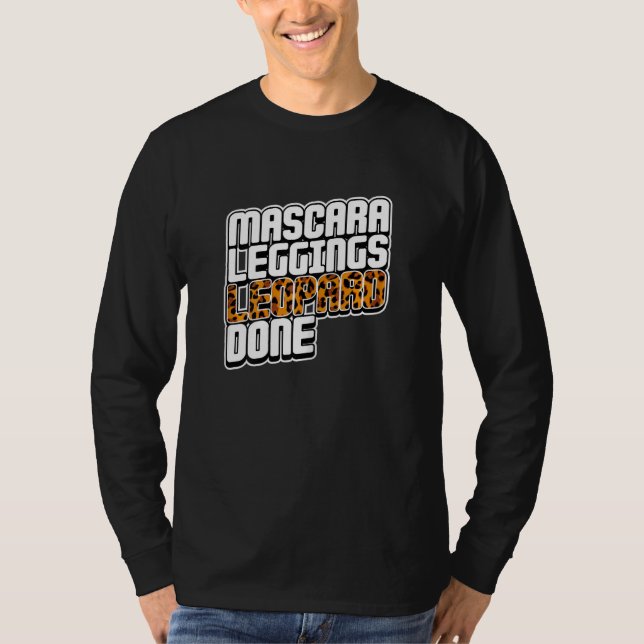 Camiseta Mulheres Mascara Leggings Leopard Feito em Cheetah (Frente)