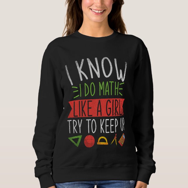 Camiseta Mulheres Matemáticas Meninas Nerd de Ciência da Ma (Frente)