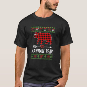 Camiseta Mulheres Mawmaw Bear Papai noel pijama da família