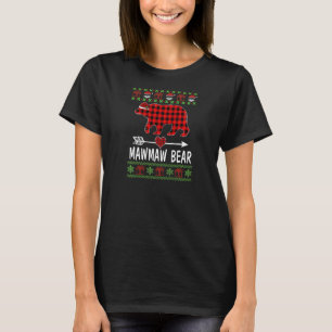 Camiseta Mulheres Mawmaw Bear Papai noel pijama da família