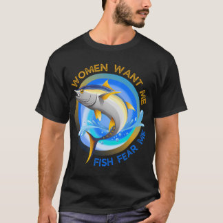 Camiseta Mulheres Me Querem Peixe Me Teme Memes Engraçados