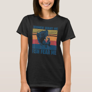 Camiseta Mulheres Me Querem Peixe Me Teme Pesca de Robalo