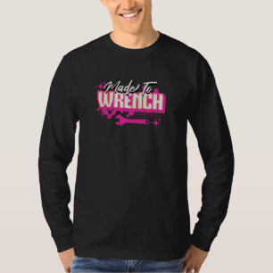 Camiseta Mulheres Mecânicas Feitas para Chave de Grifo