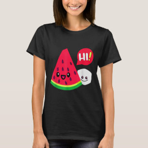 Camiseta Mulheres Melancia Açúcar Hi Engraçado Dizendo Oi V