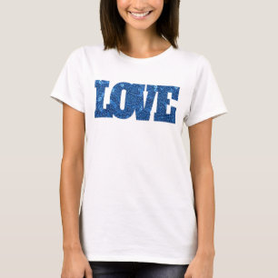 Camiseta Mulheres Meninas AMAM Sequências Azuis