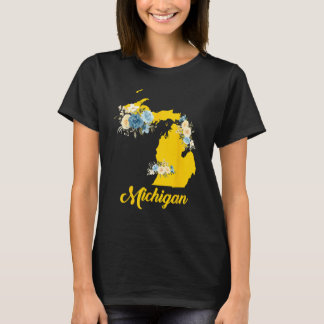 Camiseta Mulheres Meninas Crianças do Estado de Michigan Ma