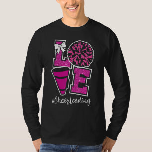 Camiseta Mulheres Meninas Fofas Amor Líder de Torcida Anima