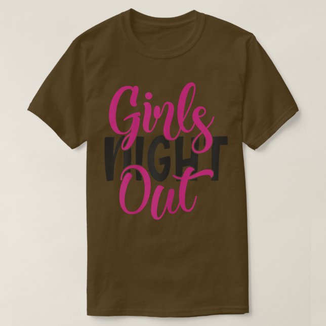 Camiseta Mulheres Meninas Noite Fora BFF Correspondendo (Frente do Design)