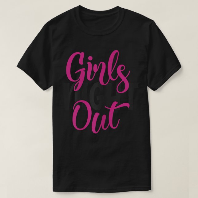 Camiseta Mulheres Meninas Noite Fora Bff Matching1791 (Frente do Design)